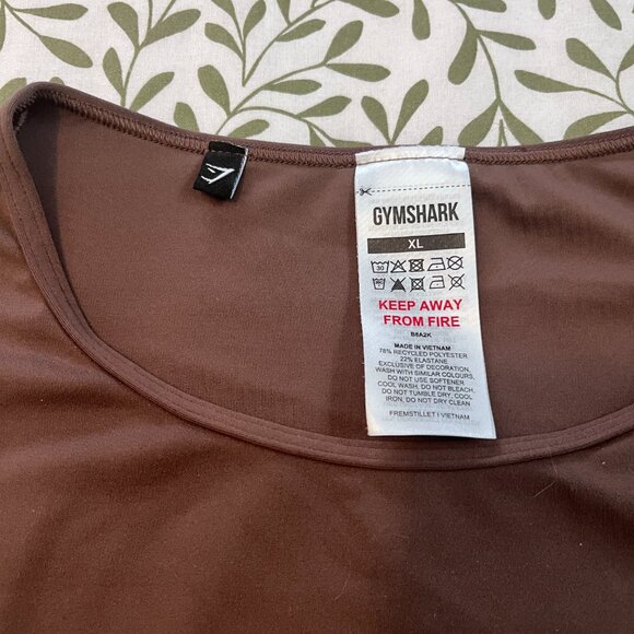 Gymshark Everyday Cap Sleeve T-shirt Body Fit Soft Brown - Picture 2 of 2